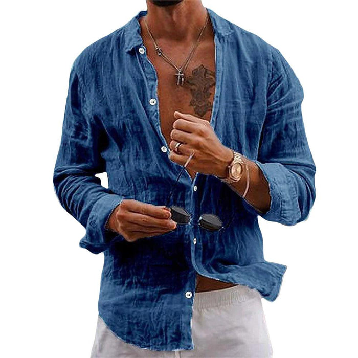 Camisa Manga Longa de Linho Puro 100% - Firenze Luxe