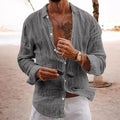 Camisa Manga Longa de Linho Puro 100% - Firenze Luxe